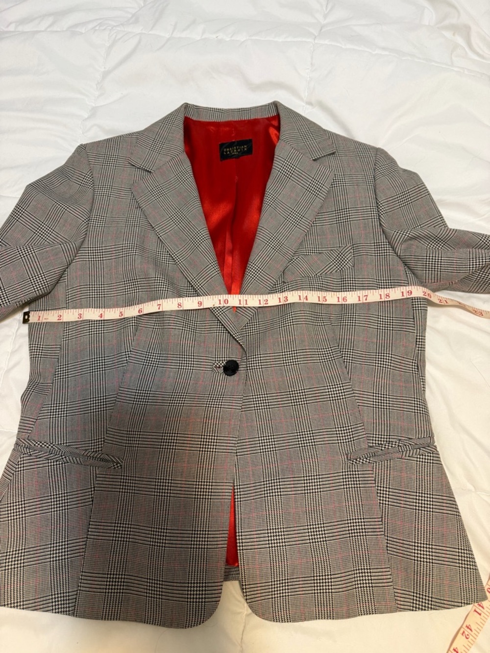 Christian Lacroix Gray Check Blazer and Trousers - Picture 11 of 11